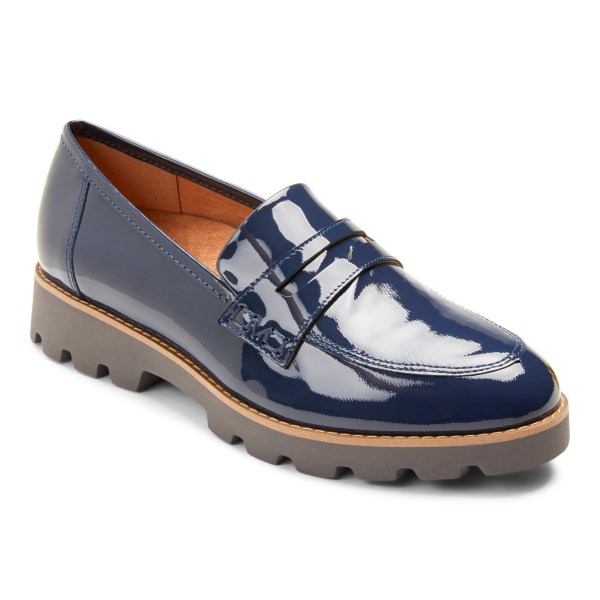 Vionic Loafers Ireland - Cheryl Loafer Navy - Womens Shoes On Sale | OQSEB-5320